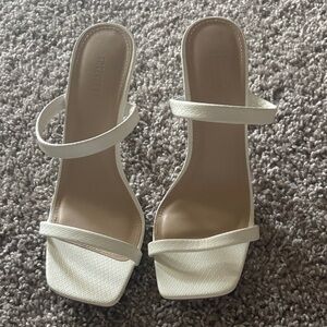 White Strappy Heels